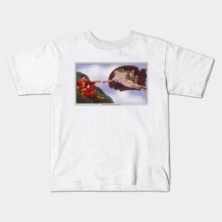 The Creation of Captain Marvel after Michaelangelo Kids T-Shirt